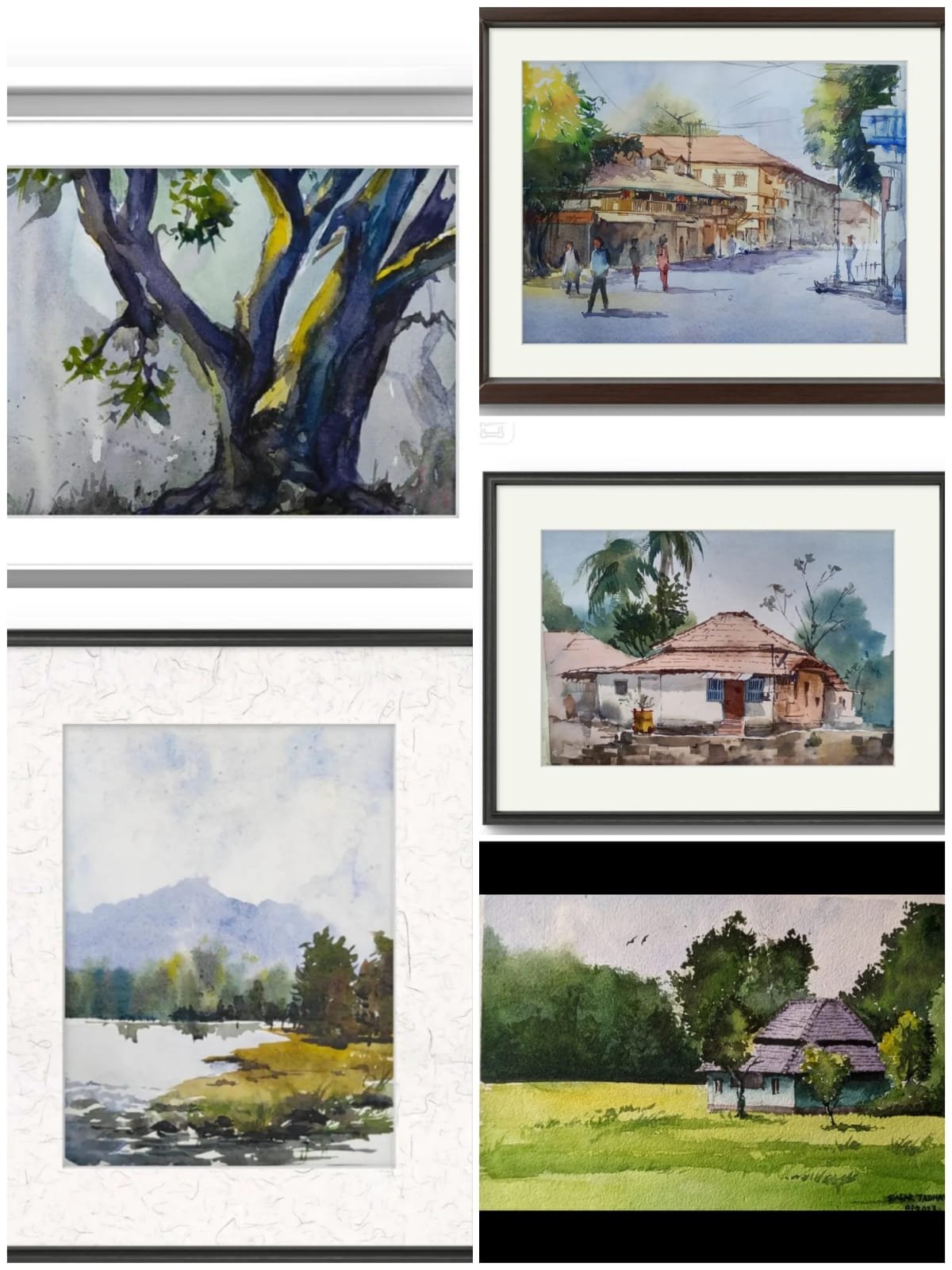 Sagar Jadhav’s 5 landscape paintings included in a special gallery exhibition in Student Mumbai